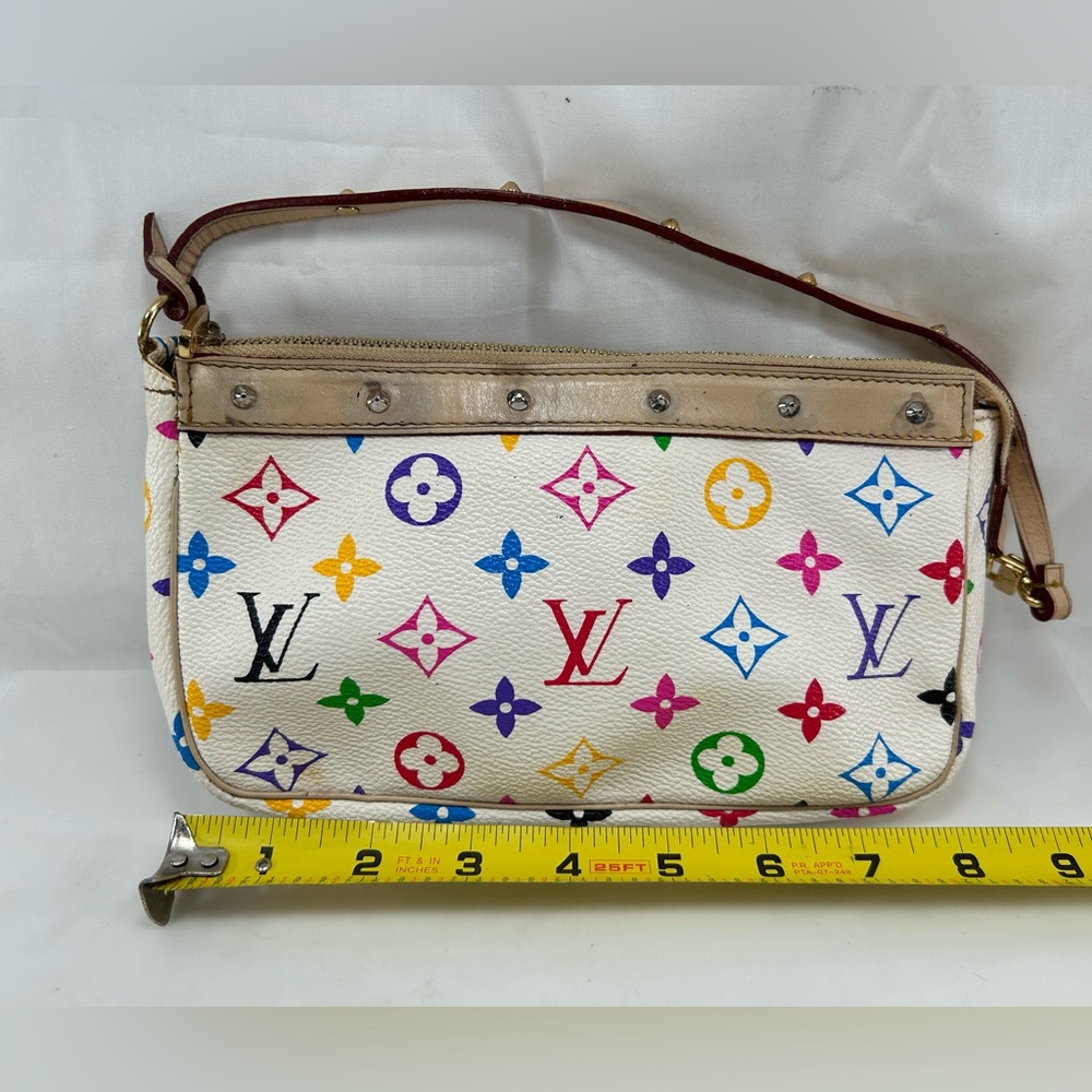 LV Multicolor leather clutch